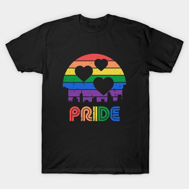 Retro Pride Love T-Shirt by rojakdesigns